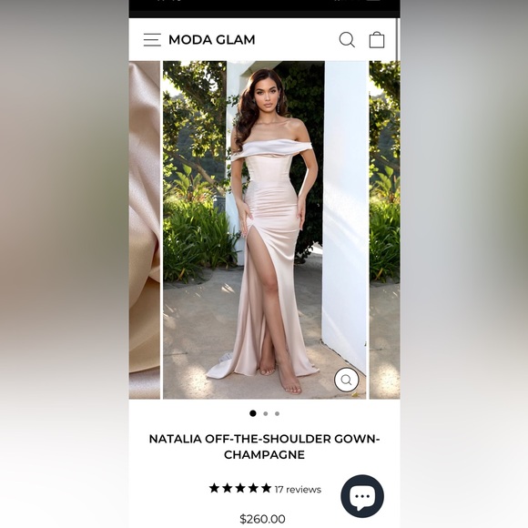 MODA GLAM BRIDESMAID DRESS CHAMPAGNE - Picture 1 of 3